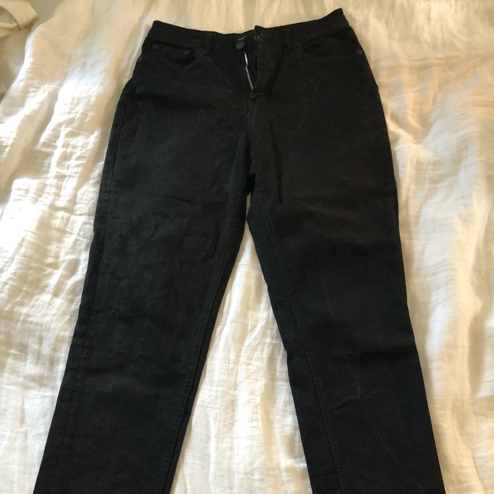 Stevie High Waisted Tapered Jeans black